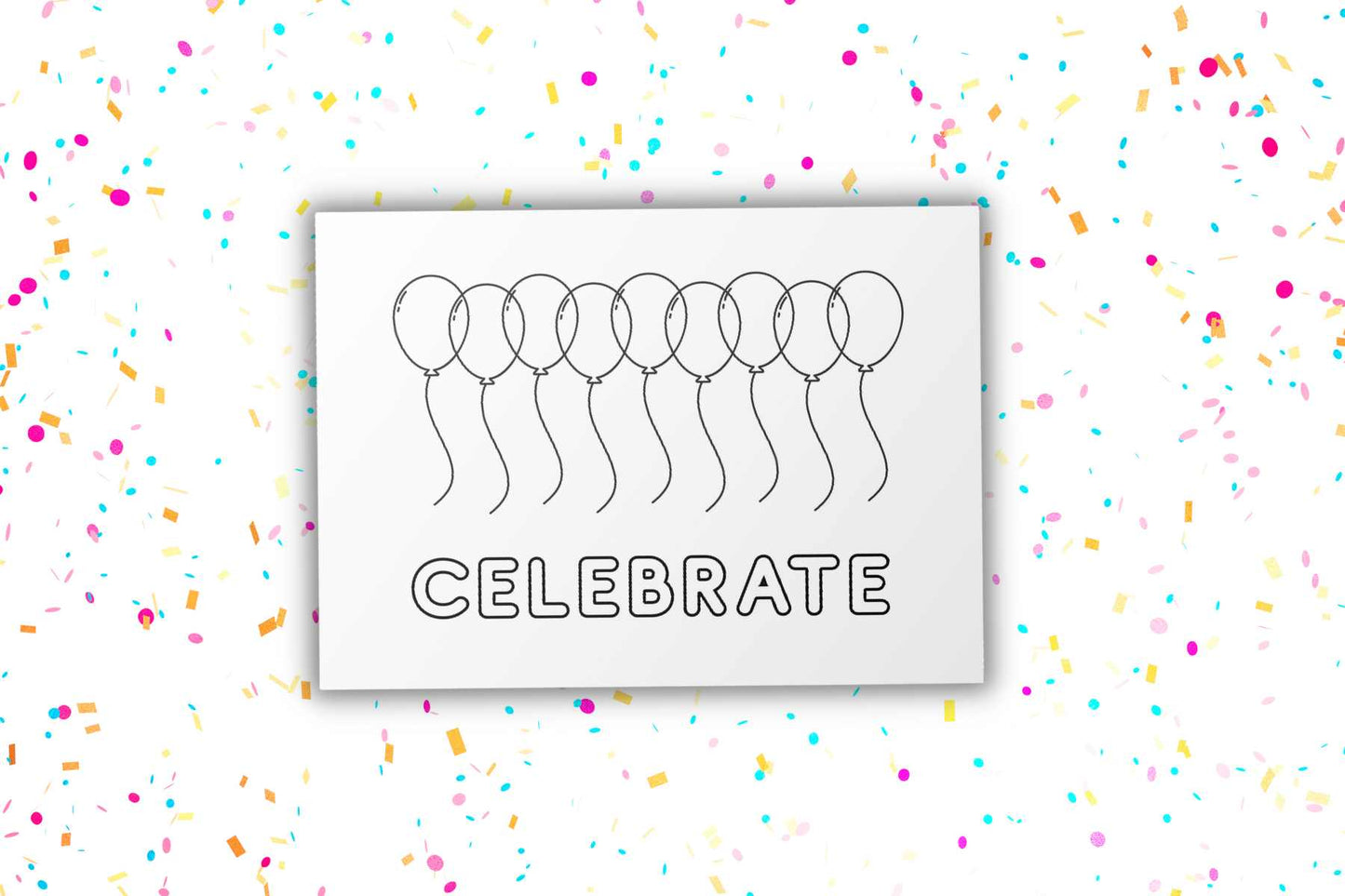 Celebrate Coloring Birthday Card