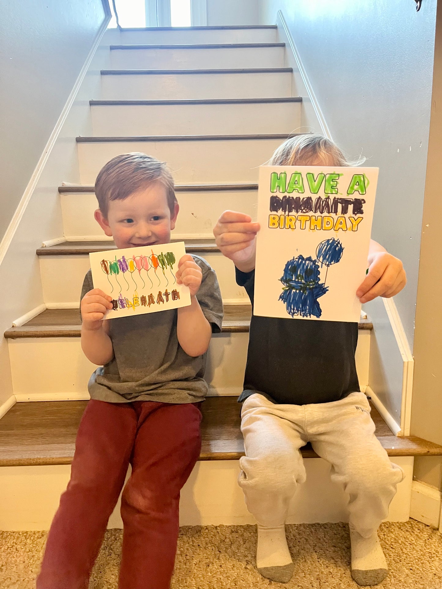 Dinosaur Coloring Birthday Card
