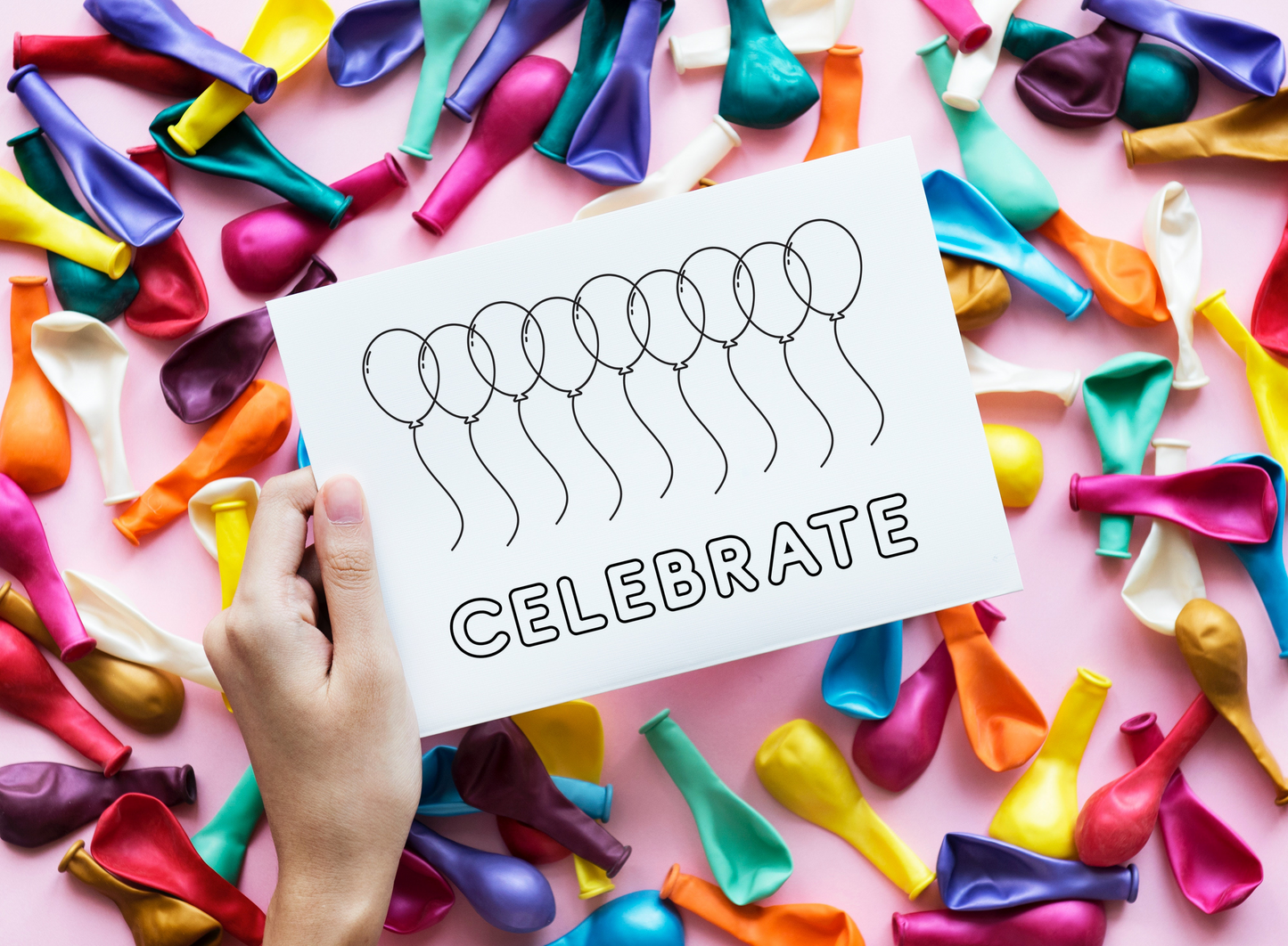 Celebrate Coloring Birthday Card | Digital Download