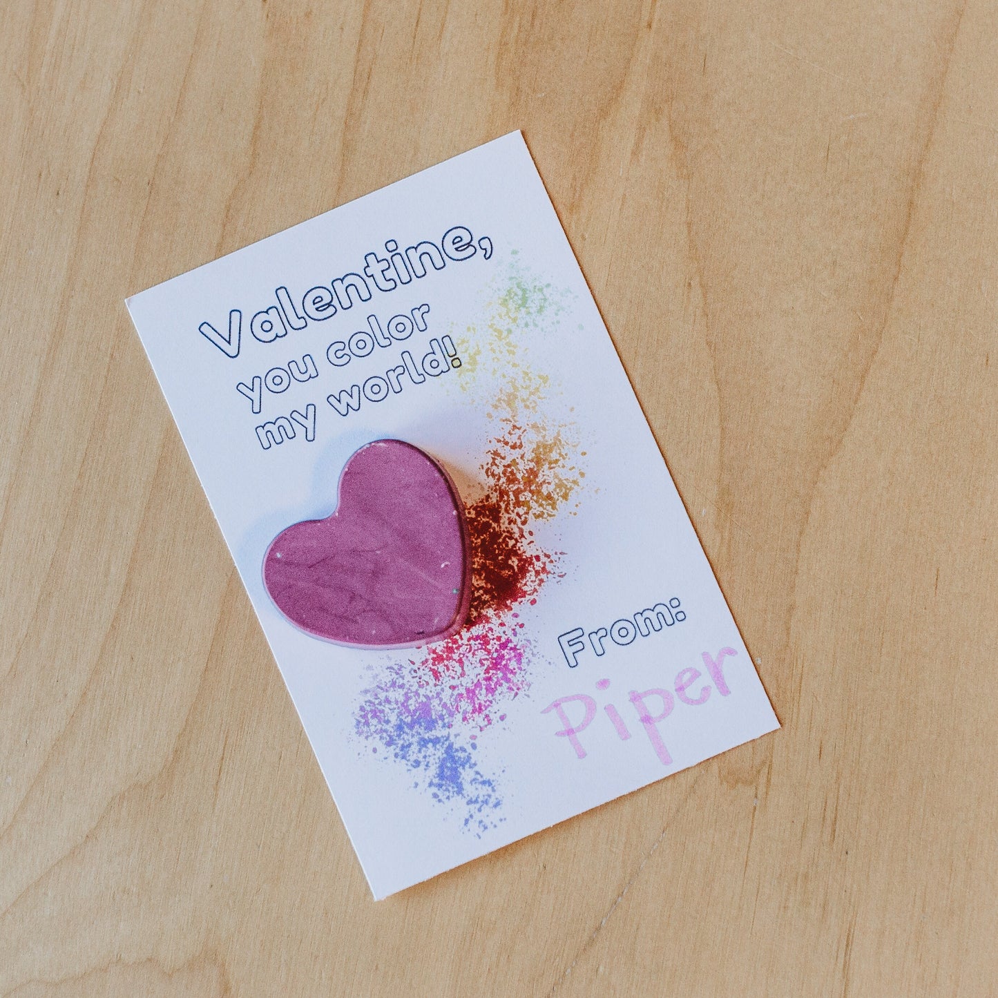 Printable Crayon Valentine