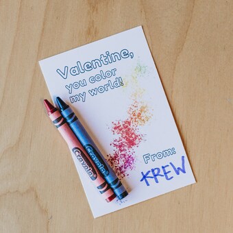 Printable Crayon Valentine